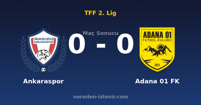 Ankaraspor 0-0 Adana 01 FK