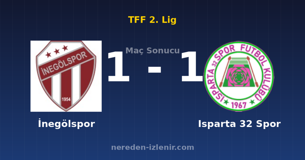 İnegölspor 1-1 Isparta 32 Spor
