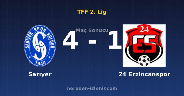 Sarıyer 4-1 24 Erzincanspor