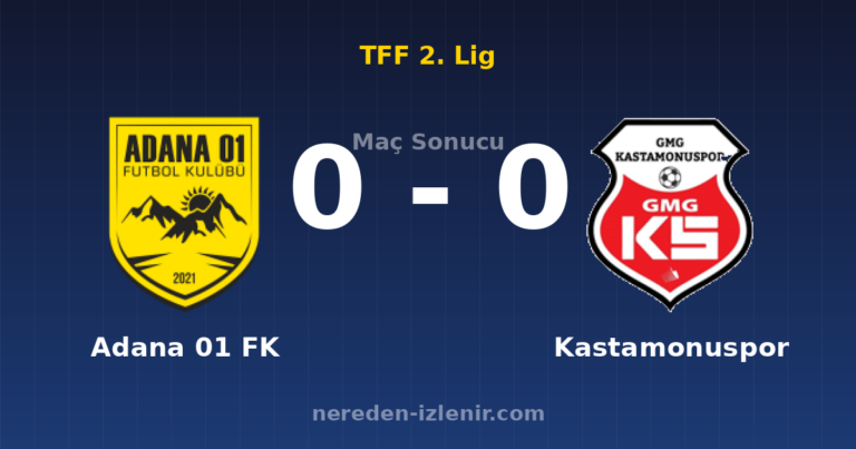 Adana 01 FK 0-0 Kastamonuspor