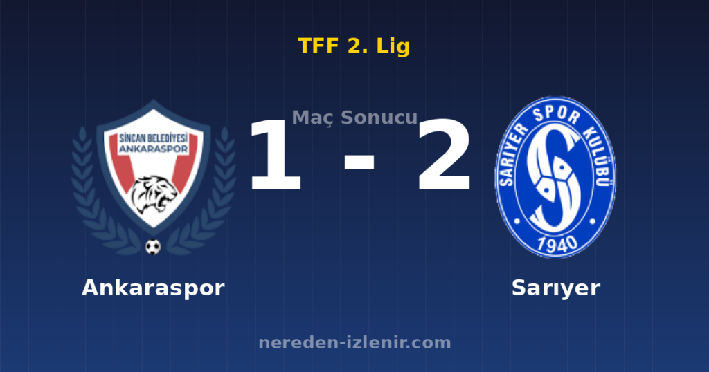 Ankaraspor 1-2 Sarıyer