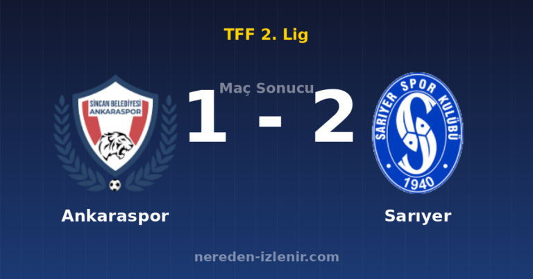 Ankaraspor 1-2 Sarıyer