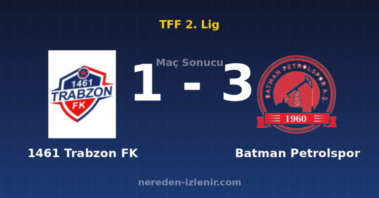 1461 Trabzon FK 1-3 Batman Petrolspor