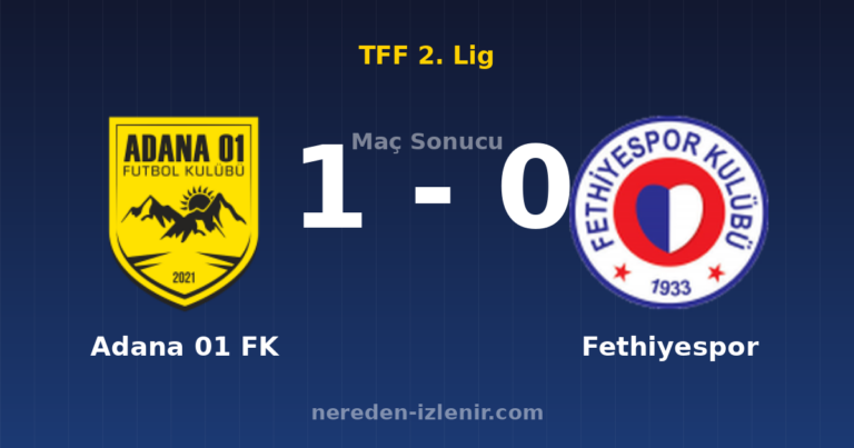 Adana 01 FK 1-0 Fethiyespor
