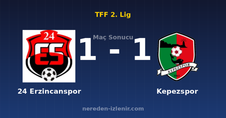 24 Erzincanspor 1-1 Kepezspor
