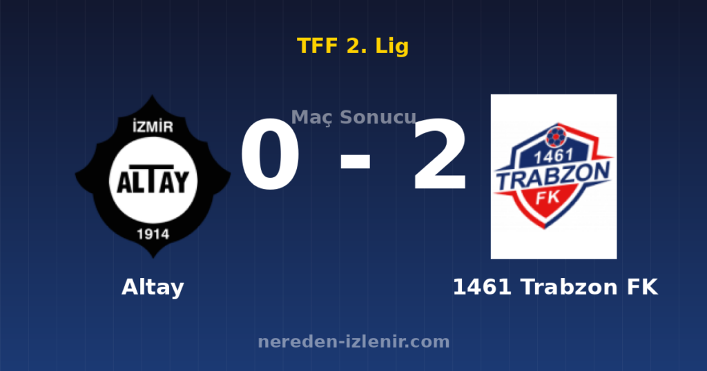 Altay 0-2 1461 Trabzon FK