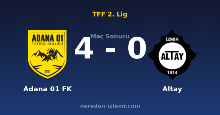 Adana 01 FK 4-0 Altay