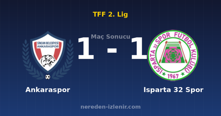 Ankaraspor 1-1 Isparta 32 Spor