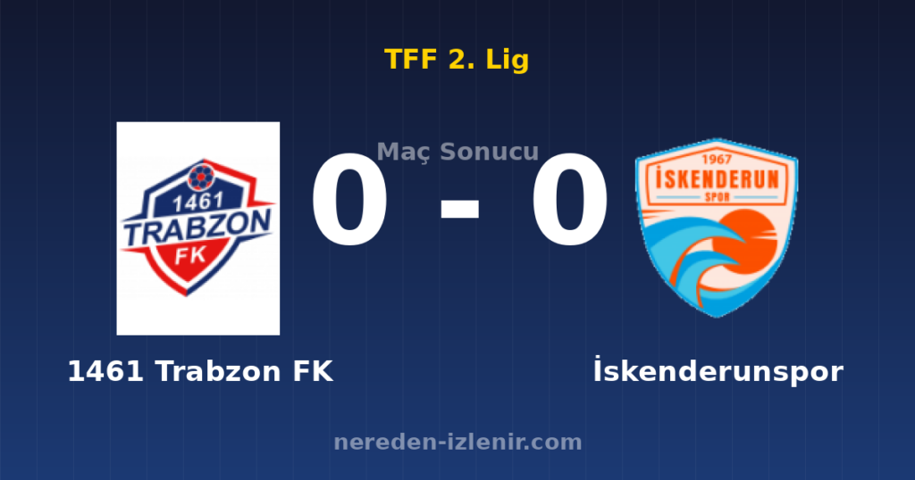 1461 Trabzon FK 0-0 İskenderunspor