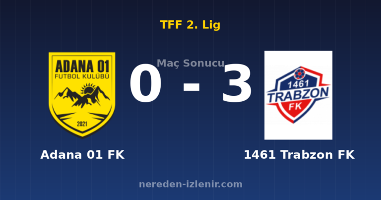 Adana 01 FK 0-3 1461 Trabzon FK