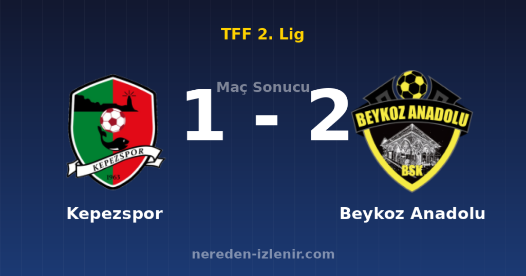Kepezspor 1-2 Beykoz Anadolu