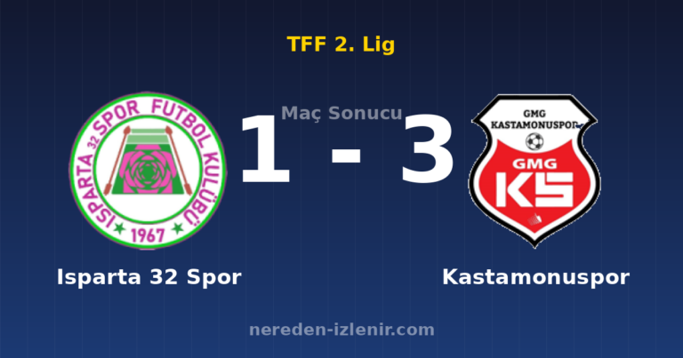 Isparta 32 Spor 1-3 Kastamonuspor