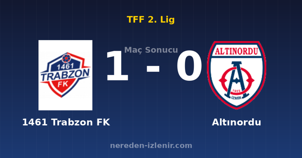 1461 Trabzon FK 1-0 Altınordu