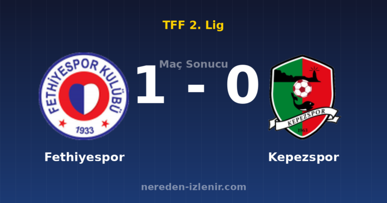 Fethiyespor 1-0 Kepezspor