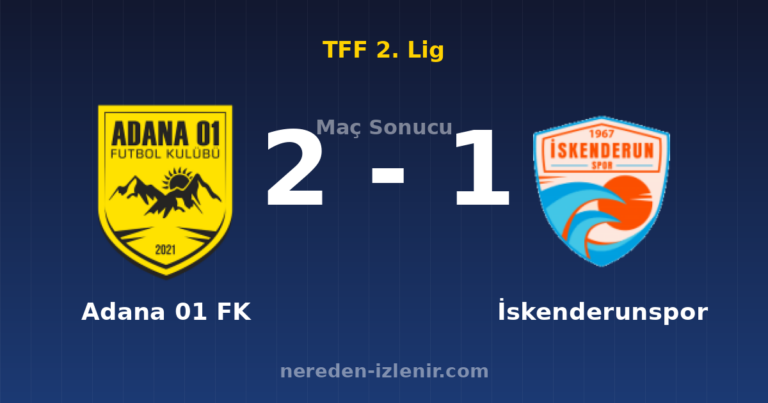 Adana 01 FK 2-1 İskenderunspor