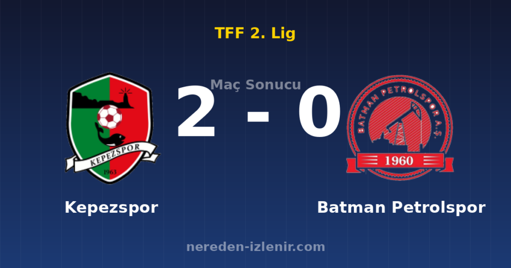 Kepezspor 2-0 Batman Petrolspor
