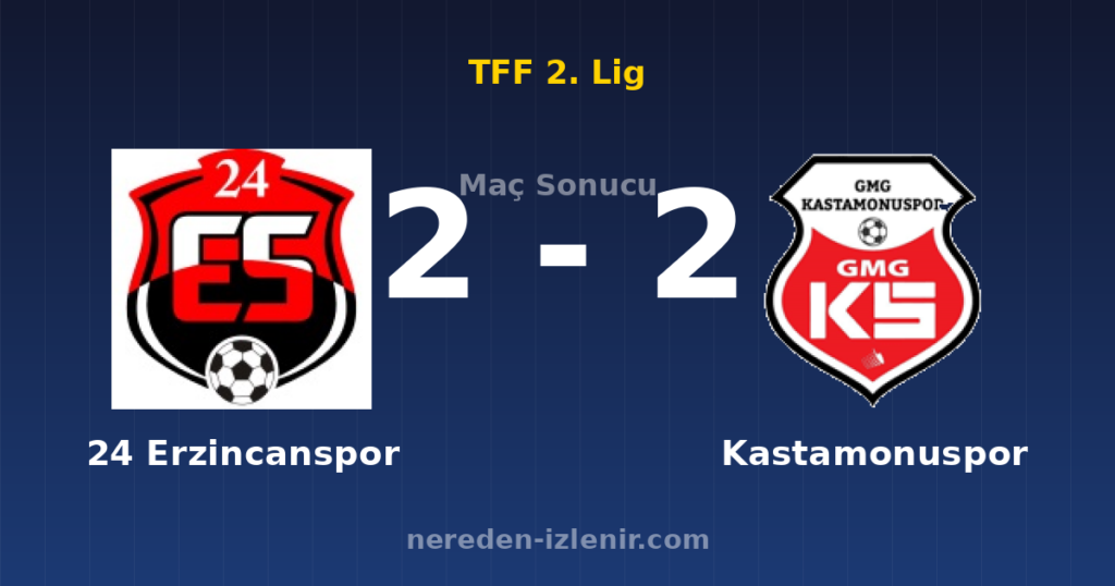 24 Erzincanspor 2-2 Kastamonuspor