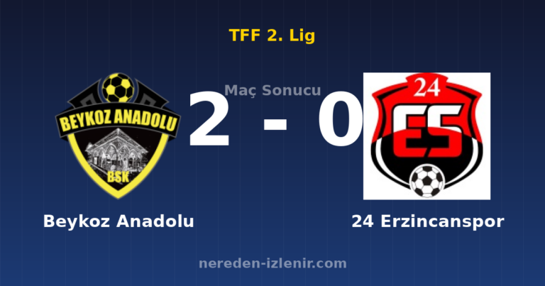 Beykoz Anadolu 2-0 24 Erzincanspor