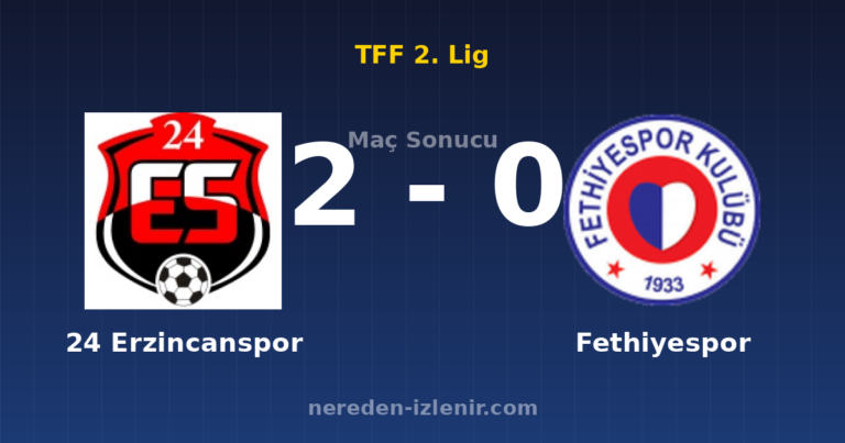 24 Erzincanspor 2-0 Fethiyespor