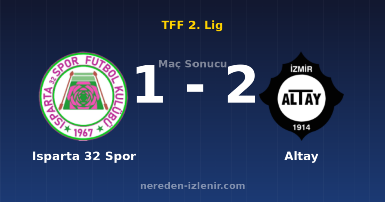 Isparta 32 Spor 1-2 Altay