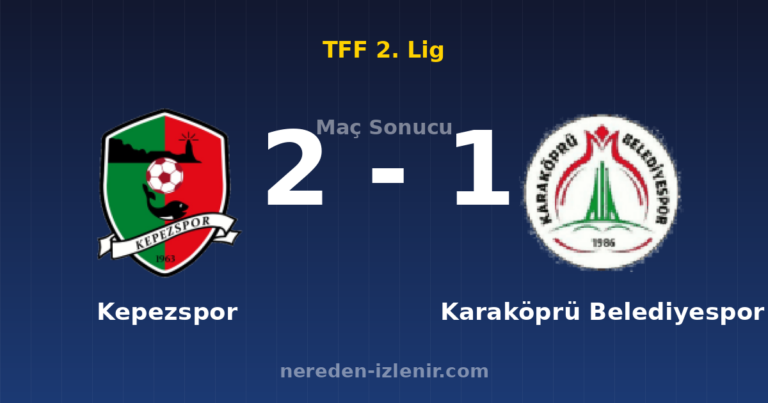 Kepezspor 2-1 Karaköprü Belediyespor