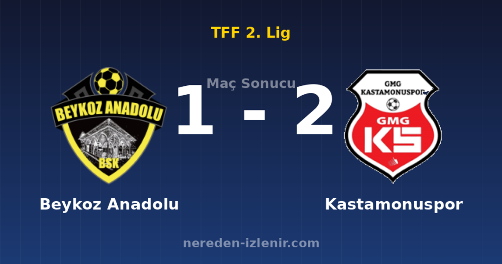 Beykoz Anadolu 1-2 Kastamonuspor