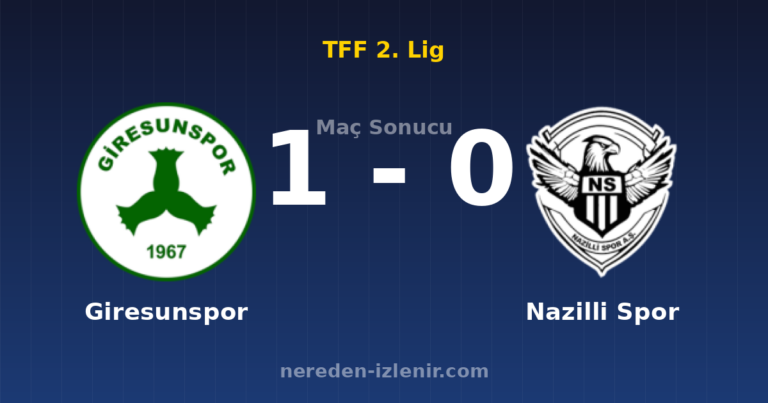 Giresunspor 1-0 Nazilli Spor