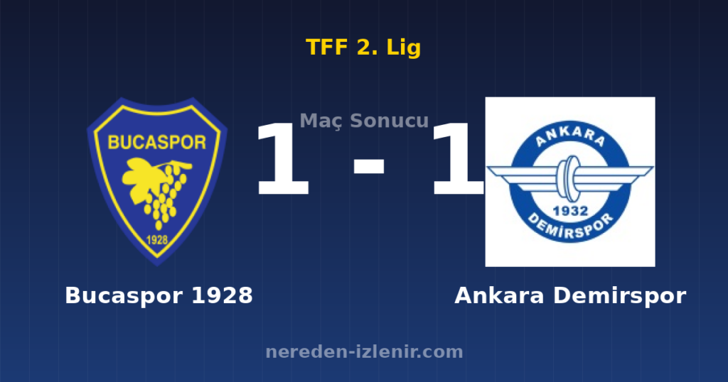 Bucaspor 1928 1-1 Ankara Demirspor
