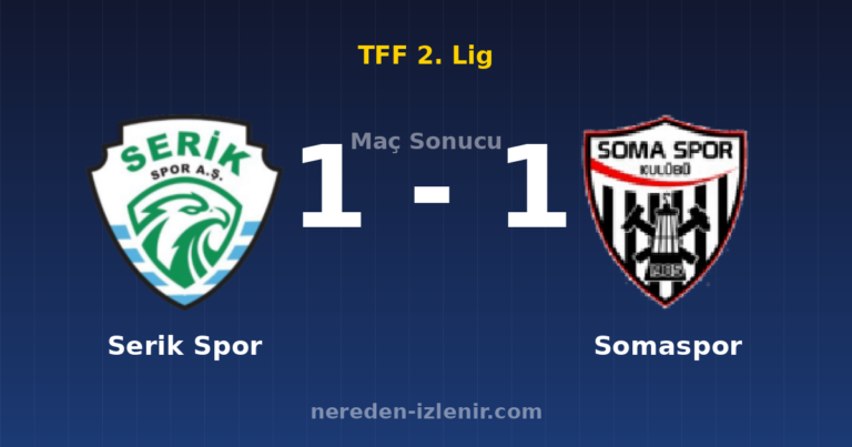 Serik Spor 1-1 Somaspor