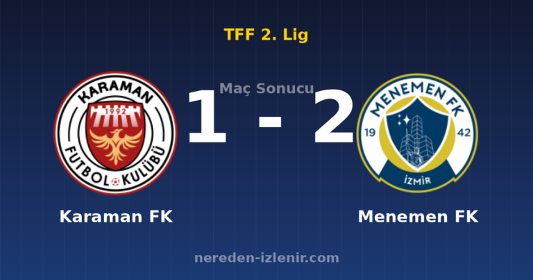 Karaman FK 1-2 Menemen FK