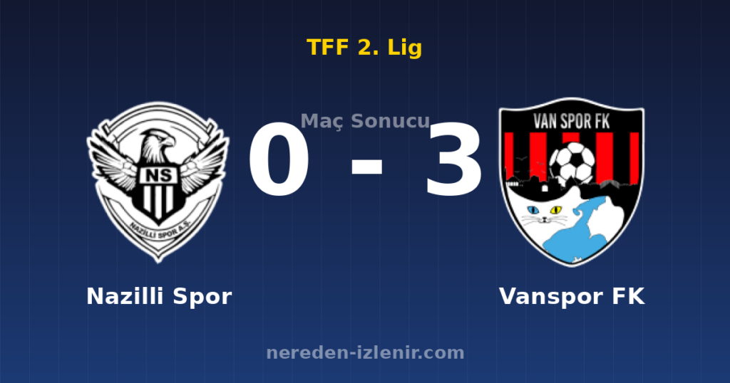 Nazilli Spor 0-3 Vanspor FK