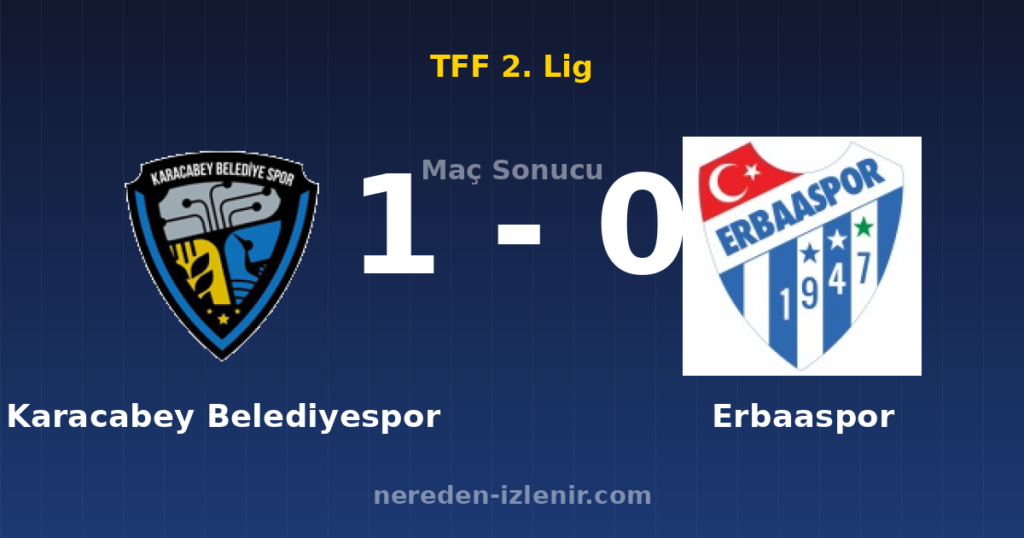 Karacabey Belediyespor 1-0 Erbaaspor