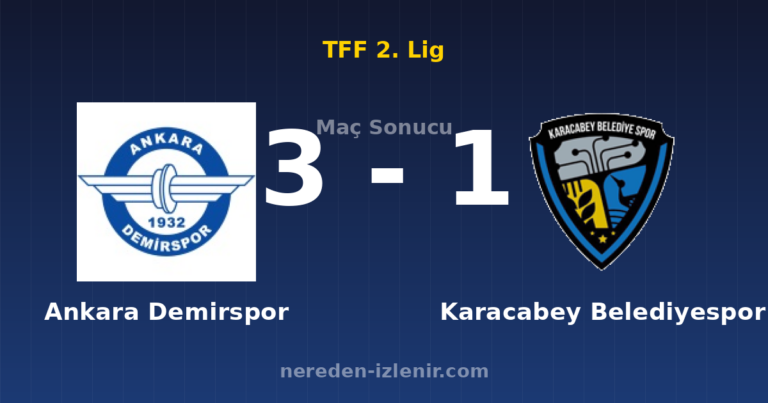 Ankara Demirspor 3-1 Karacabey Belediyespor