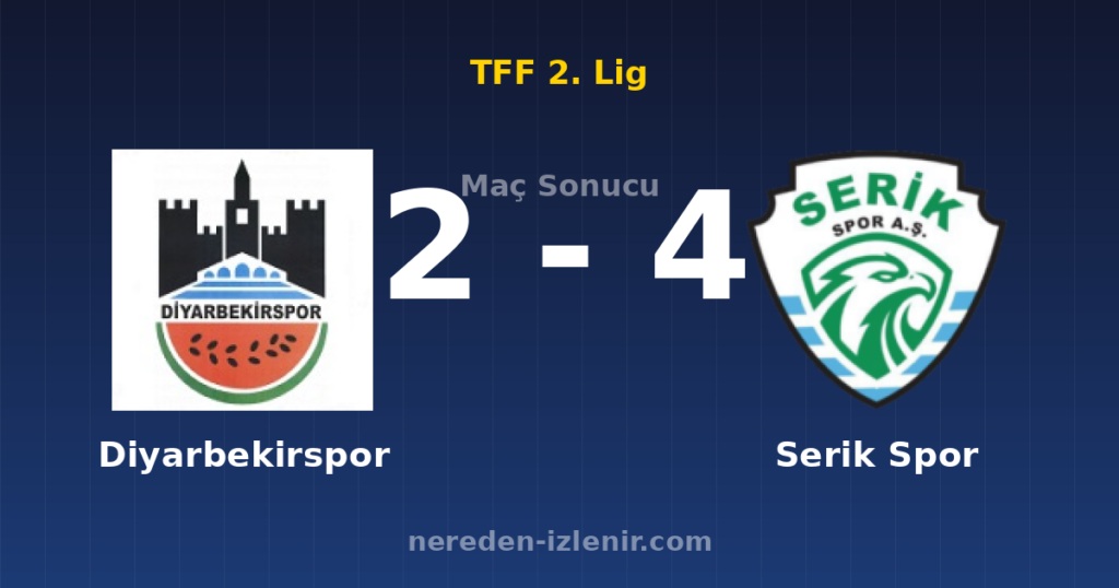 Diyarbekirspor 2-4 Serik Spor