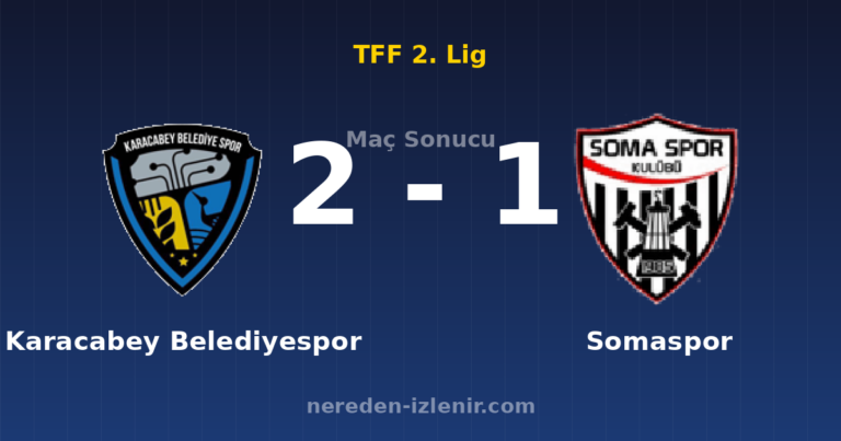 Karacabey Belediyespor 2-1 Somaspor
