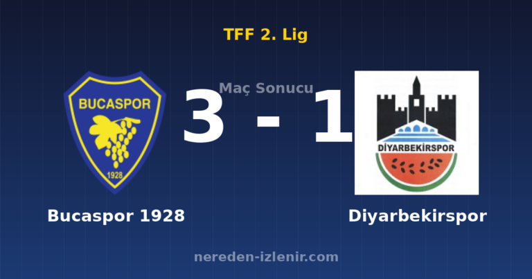 Bucaspor 1928 3-1 Diyarbekirspor
