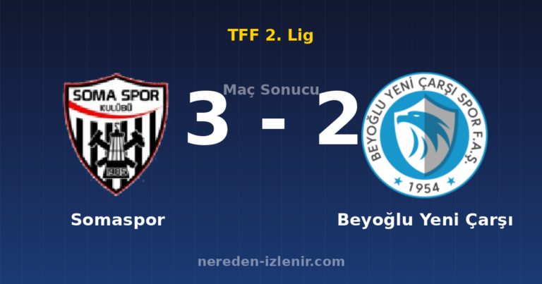 Somaspor 3-2 Beyoğlu Yeni Çarşı