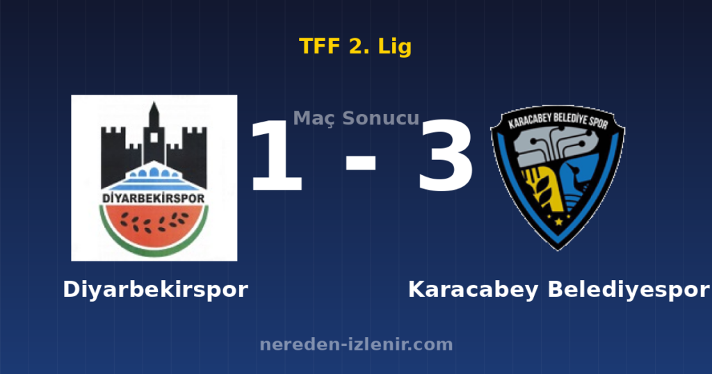 Diyarbekirspor 1-3 Karacabey Belediyespor