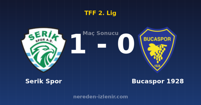 Serik Spor 1-0 Bucaspor 1928