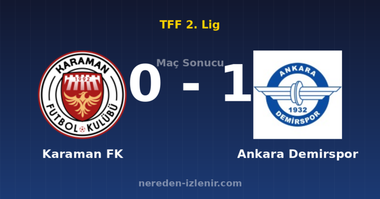 Karaman FK 0-1 Ankara Demirspor