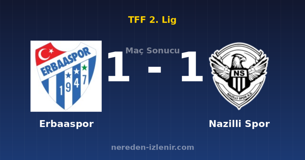 Erbaaspor 1-1 Nazilli Spor