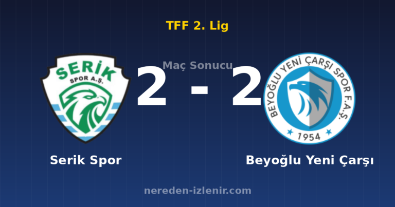 Serik Spor 2-2 Beyoğlu Yeni Çarşı