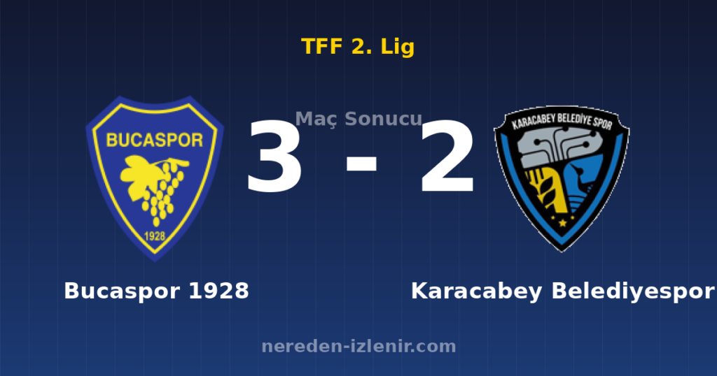 Bucaspor 1928 3-2 Karacabey Belediyespor