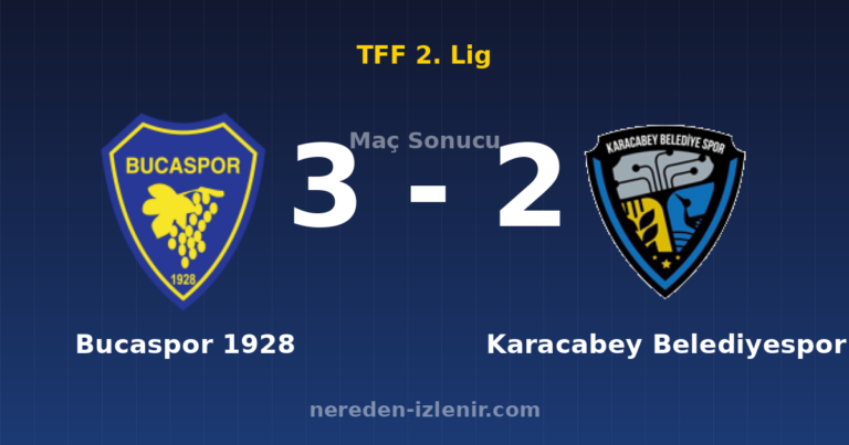 Bucaspor 1928 3-2 Karacabey Belediyespor