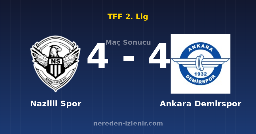Nazilli Spor 4-4 Ankara Demirspor