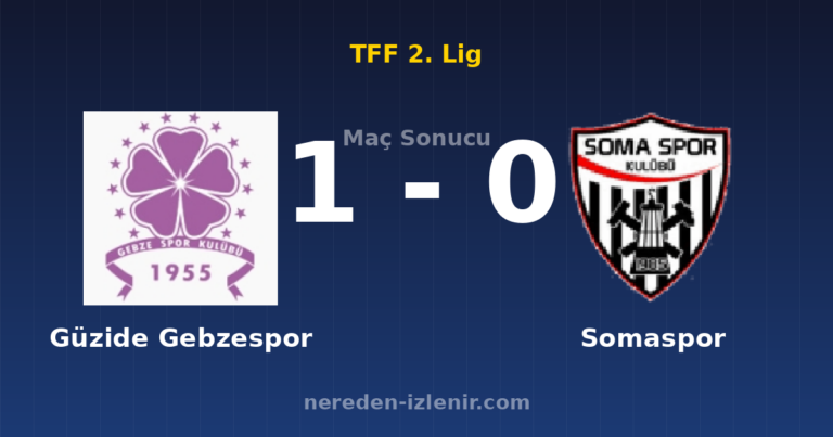 Güzide Gebzespor 1-0 Somaspor