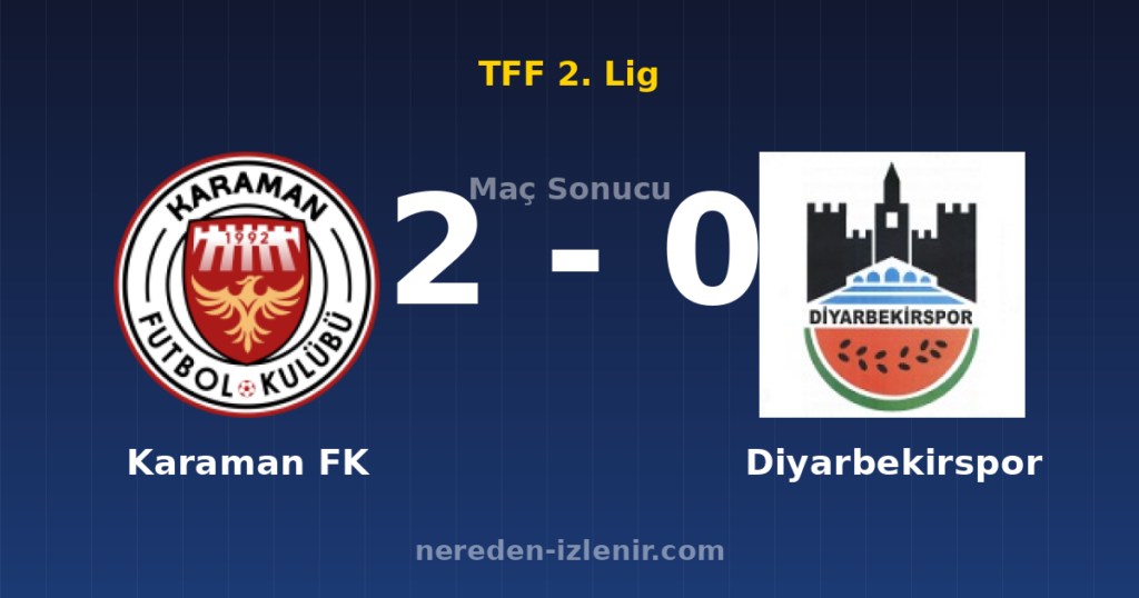 Karaman FK 2-0 Diyarbekirspor