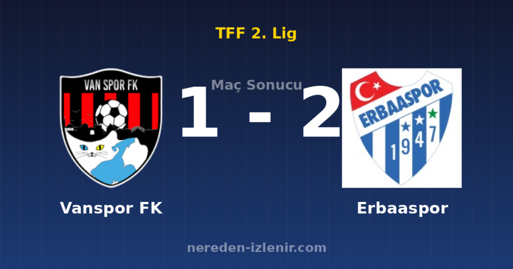 Vanspor FK 1-2 Erbaaspor