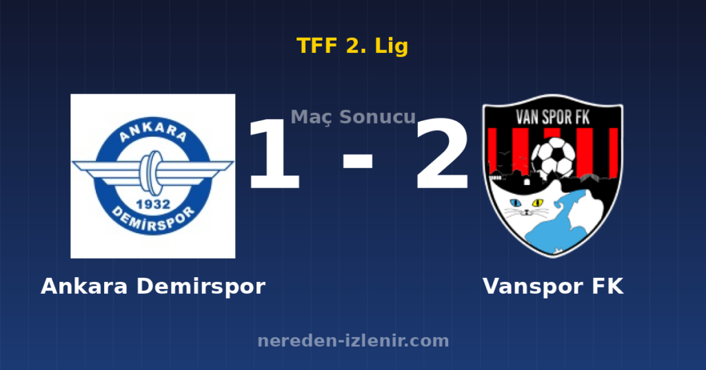 Ankara Demirspor 1-2 Vanspor FK