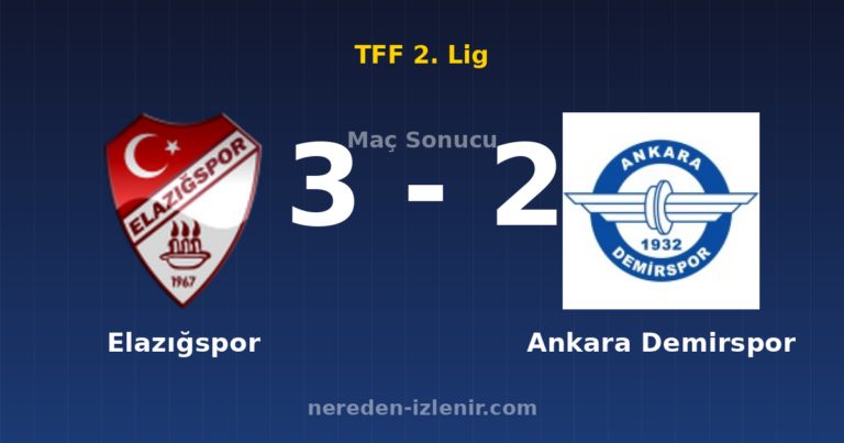 Elazığspor 3-2 Ankara Demirspor